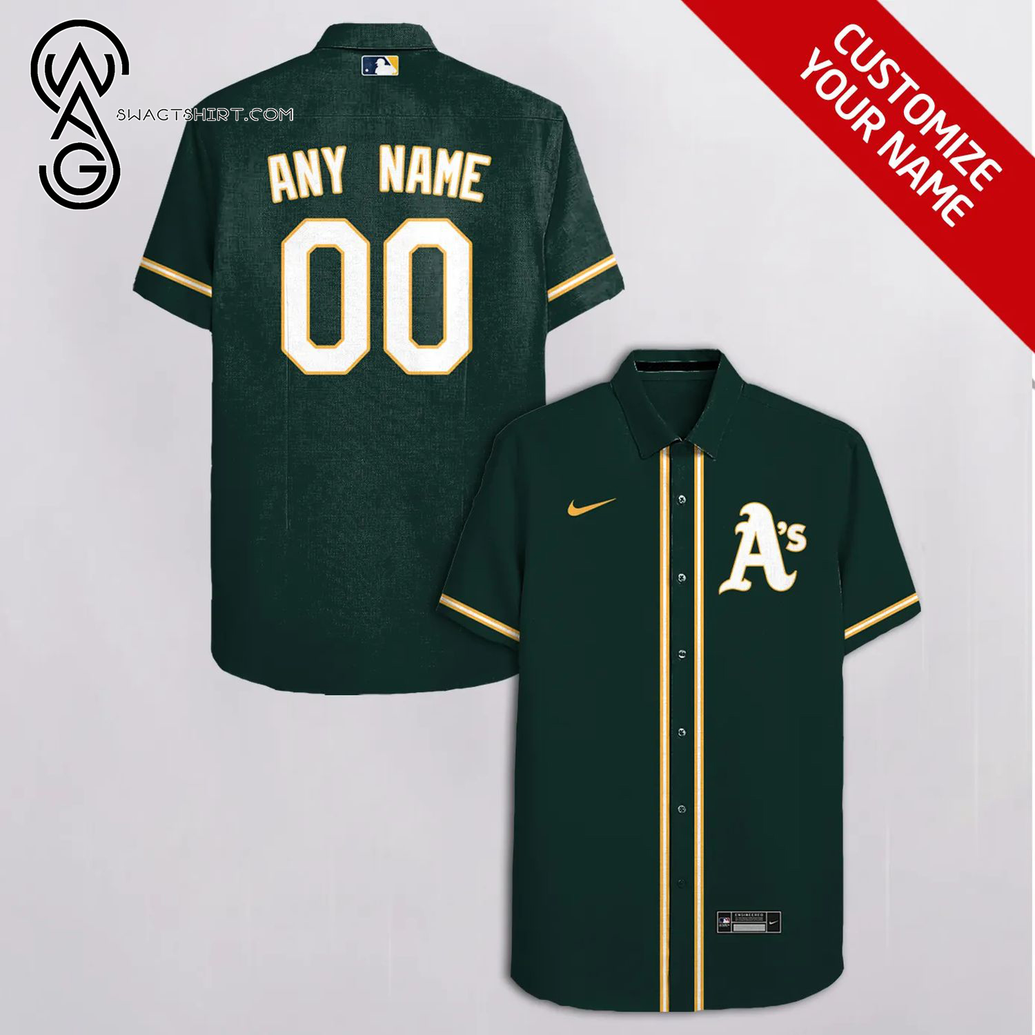 [Top Trending] For Fan Oakland Athletics Full Printing Personalized Hawaiian Shirt